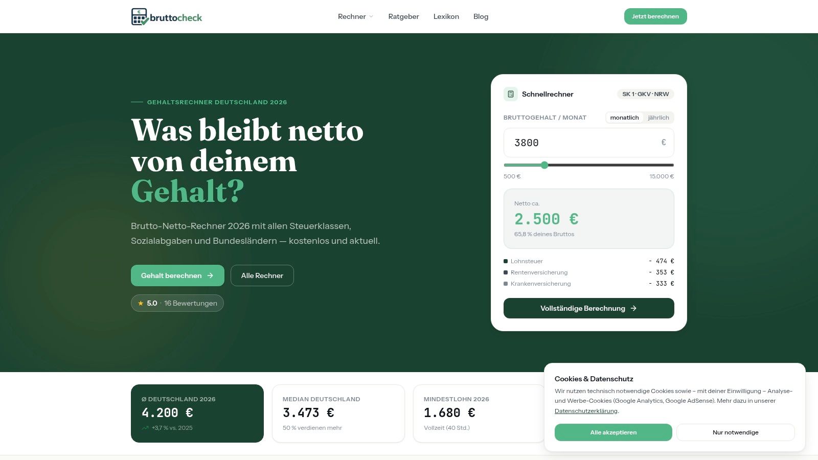 Screenshot from https://bruttocheck.de